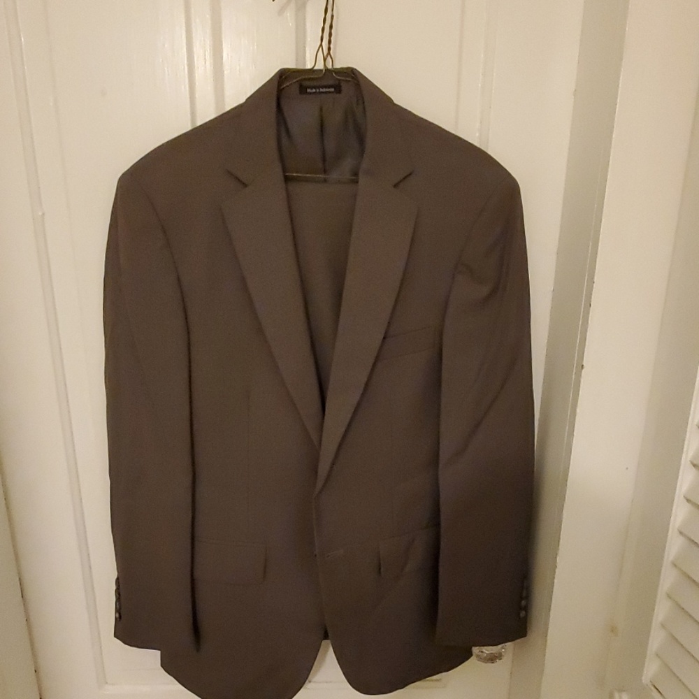 Grey suit jacket and pants 100% Wool